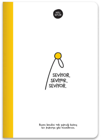 Keskin Hisli Şeyler Sert Kapak Defter 14X20 Çizgili 64 Yaprak Seviyor (500546) - 1