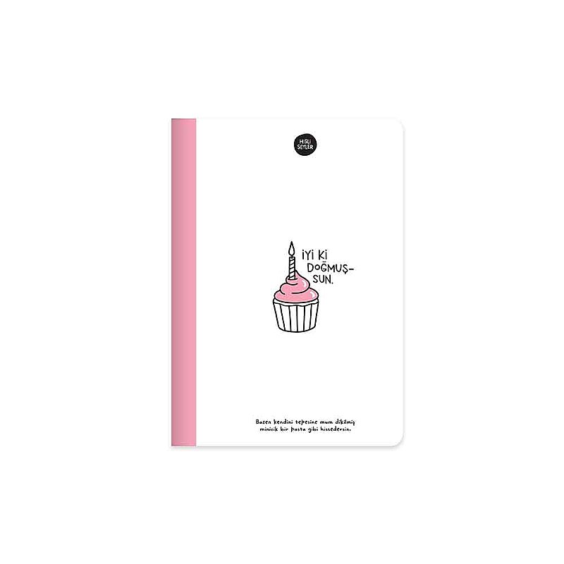 KESKİN HİSLİ ŞEYLER SERT KAPAK DEFTER A5 ÇİZGİLİ 80 YAPRAK PEMBE (500642-99)