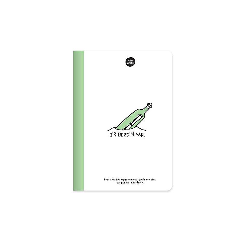 KESKİN HİSLİ ŞEYLER SERT KAPAK DEFTER A5 ÇİZGİLİ 80 YAPRAK YEŞİL (500643-99)