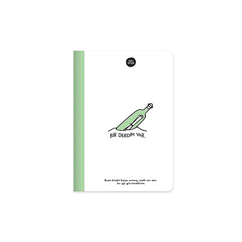 Keskin Hisli Şeyler Sert Kapak Defter A5 Çizgili 80 Yaprak Yeşil (500643-99) - 1