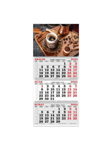 Keskin Jumbo Gemici Takvimi 3 Ay Kahve (840432) - 1