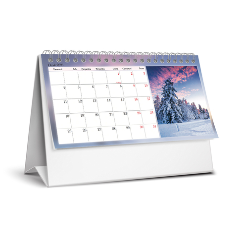 Keskin Mtk-804 Üçgen Masa Takvimi Manzara (820508) - 2