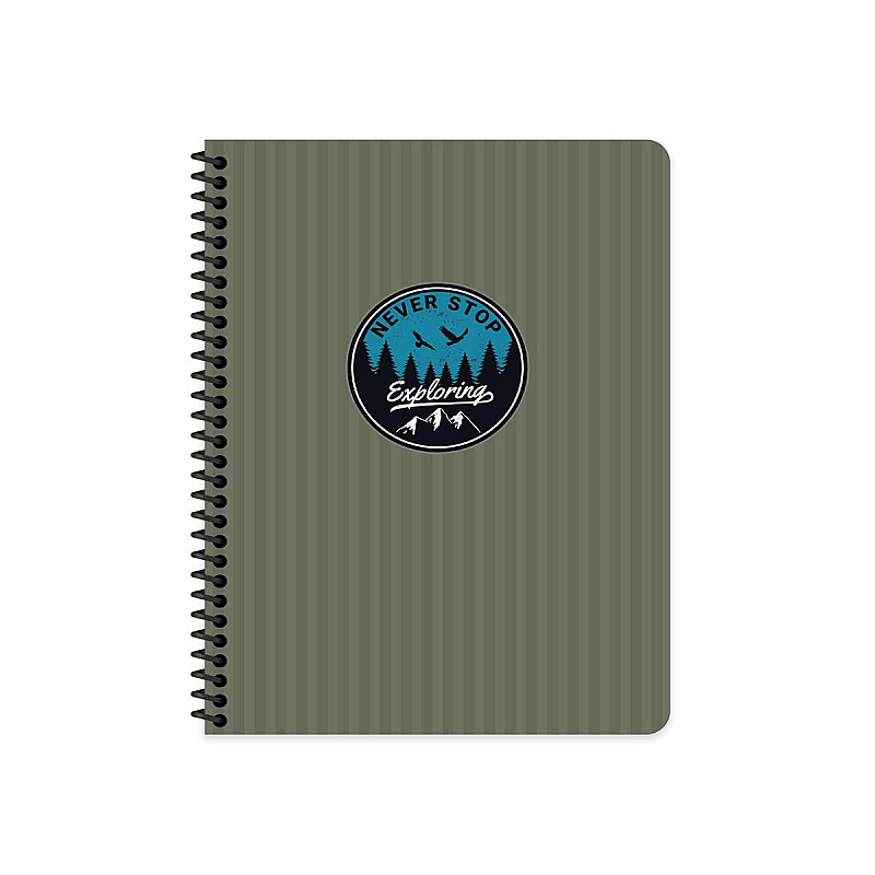 KESKİN OUTDOOR SPİRALLİ SERT KAPAK DEFTER 17x24 ÇİZGİLİ 80 YAPRAK YEŞİL (411004)