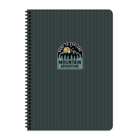 Keskin Outdoor Spiralli Sert Kapak Defter 17X24 Kareli 80 Yaprak Mavi (411013) - 1