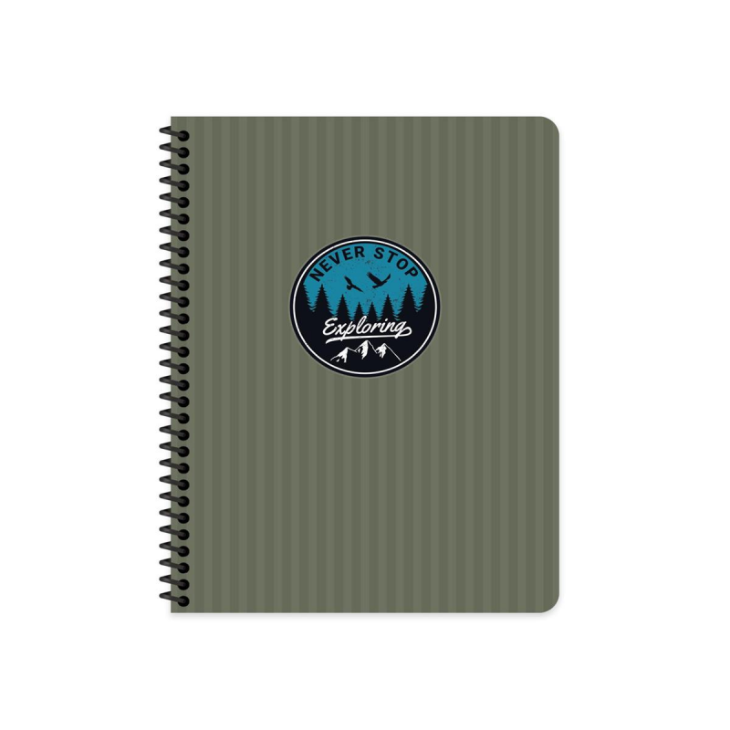 KESKİN OUTDOOR SPİRALLİ SERT KAPAK DEFTER 17x24 KARELİ 80 YAPRAK YEŞİL (411014)