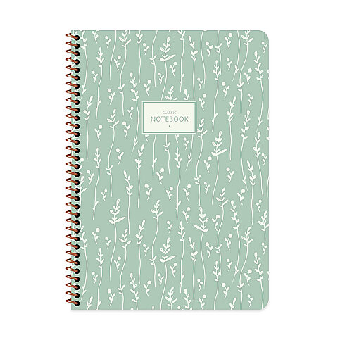 Keskin Pastel Flora Spiralli Defter A4 Kareli 80 Yaprak (384912-99) - 1