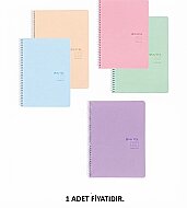 KESKİN COLOR PASTEL SPİRALLİ DEFTER A4 KARELİ 120 YAPRAK (327744) - KESKİN COLOR