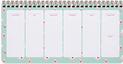 KESKİN COLOR PLANNER SPİRALLİ HAFTALIK PLANLAYICI 13x27 SU YEŞİLİ (830126-99) - 2