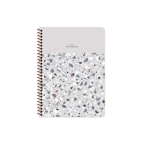 Keskin Terazzo Spiralli Defter 16.5x22.5 Çizgili 80 Yaprak (320941-99) - 1