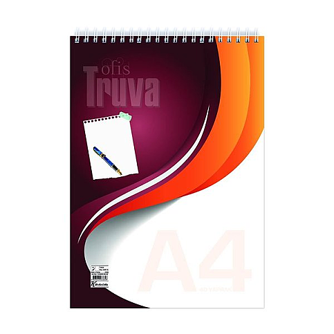 KESKİN TRUVA SPİRALLİ BLOKNOT A4 DÜZ 40 YAPRAK (145500) - 1