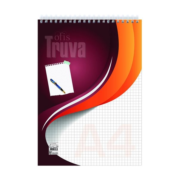KESKİN TRUVA SPİRALLİ BLOKNOT A4 KARELİ 40 YAPRAK (145502-99)