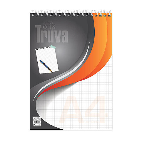 KESKİN TRUVA SPİRALLİ BLOKNOT A4 KARELİ 40 YAPRAK (145502-99) - 1