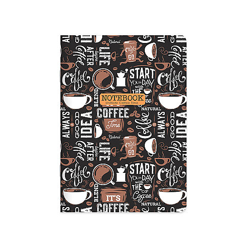 Keskin Uni-Note Coffe Time Karton Kapak Defter 18x26 Kareli 58 Yaprak (381872) - 1