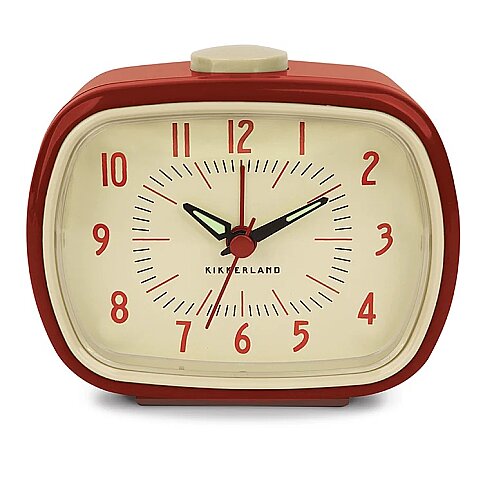 KİKKERLAND AC08-R-EU RETRO ALARM SAAT KIRMIZI - 1