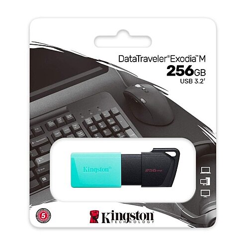 KİNGSTON DTXM/256GB DATA TRAVELER EXODİA FLASH BELLEK 256GB USB 3.2 SİYAH - 1