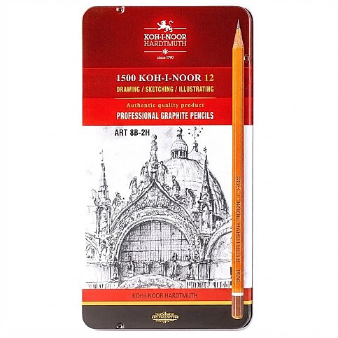 KOH-İ NOOR ART DERECELİ KURŞUN KALEM SETİ (1502-012008PL) - 1
