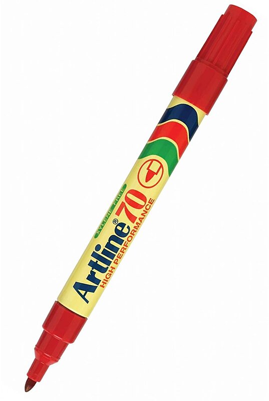 ARTLİNE EK-70 PERMANENT MARKÖR KOLİ KALEMİ YUVARLAK UÇ 1.5mm KIRMIZI (A-EK-70 RED)