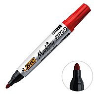 BİC 2000 PERMANENT MARKÖR KOLİ KALEMİ YUVARLAK UÇ KIRMIZI (8209133) - BİC