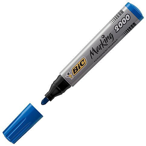 BİC 2000 PERMANENT MARKÖR KOLİ KALEMİ YUVARLAK UÇ MAVİ (8209143) - 2