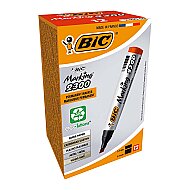 BİC 2300 PERMANENT MARKÖR KOLİ KALEMİ KESİK UÇ KIRMIZI (8209243) - BİC