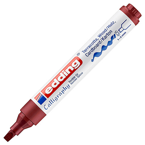EDDİNG E-1455 KALİGRAFİ KALEMİ 5mm BORDO - 1