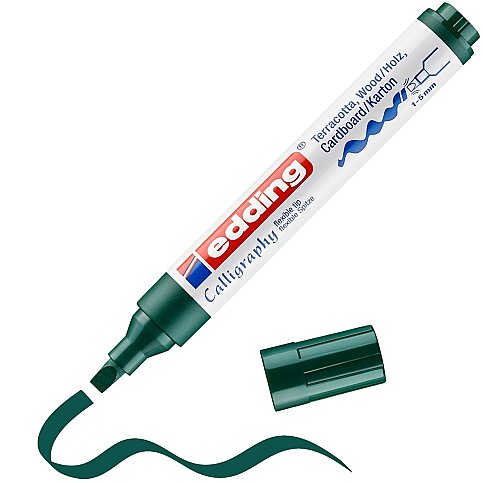 EDDİNG E-1455 KALİGRAFİ KALEMİ 5mm ÇAM YEŞİLİ - 1