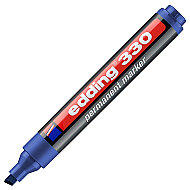 EDDİNG 330 PERMANENT MARKÖR KOLİ KALEMİ KESİK UÇ MAVİ - EDDİNG