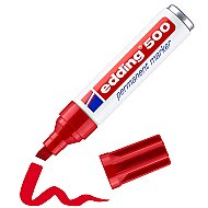 EDDİNG 500 PERMANENT MARKÖR KESİK UÇ KIRMIZI - EDDİNG