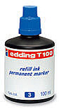 EDDİNG T100 PERMANENT MARKÖR MÜREKKEBİ MAVİ 100ml