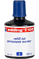 Edding T100 Permanent Markör Mürekkebi Mavi 100ml - 3