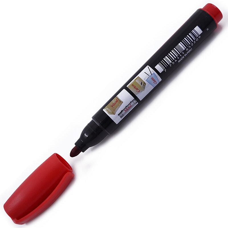 FABER-CASTELL 52 PERMANENT MARKÖR KOLİ KALEMİ YUVARLAK UÇ KIRMIZI (5040152752)