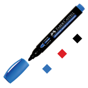 Faber-Castell 52 Permanent Markör Koli Kalemi Yuvarlak Uç Mavi (152750) - FABER CASTELL