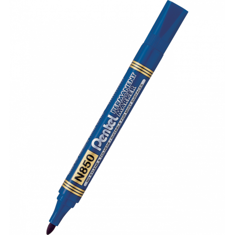 Pentel N50 Permanent Markör Koli Kalemi Yuvarlak Uç Mavi - 1