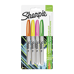 Sharpie Fine Permanent Markör Neon 4 Renk (1985855) - 1