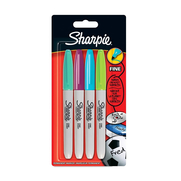 Sharpie Fine Permanent Markör Canlı 4 Renk (1985859) - SHARPİE