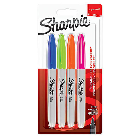 SHARPİE FİNE PERMANENT MARKÖR CANLI 4 RENK (1985859)(2065403) - 1