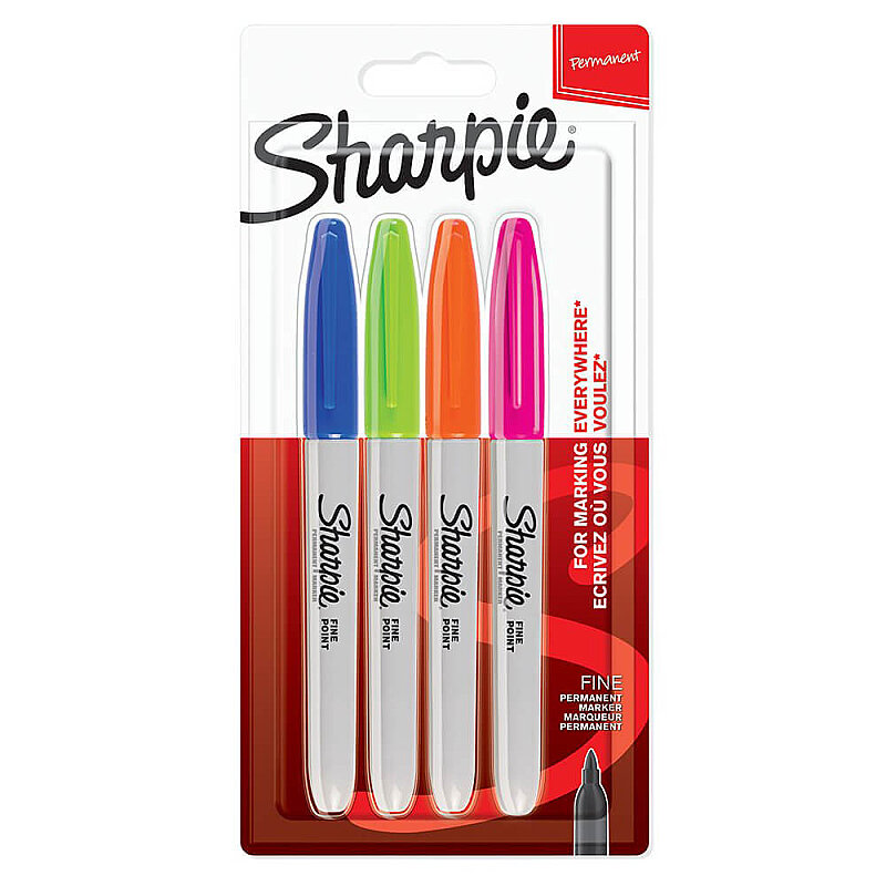 SHARPİE FİNE PERMANENT MARKÖR CANLI 4 RENK (1985859)(2065403)
