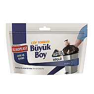 KOROPLAST EXTRA GÜÇLÜ BÜYÜK BOY ÇÖP TORBASI 65x80cm SİYAH - KOROPLAST