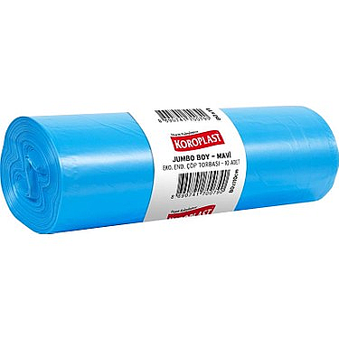 KOROPLAST EKO ENDÜSTRİYEL JUMBO BOY ÇÖP TORBASI 80x110cm MAVİ 10LU - 1