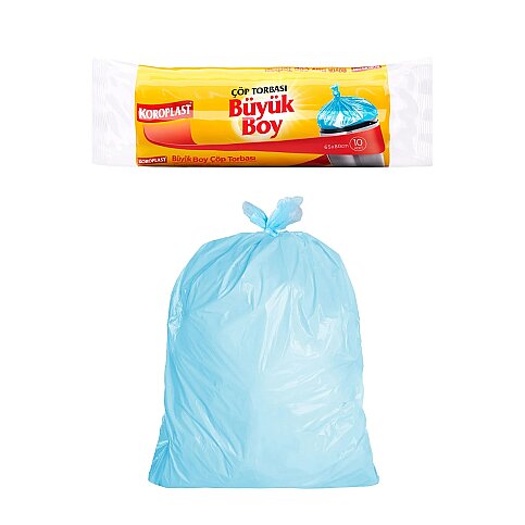 KOROPLAST EKO BÜYÜK BOY ÇÖP TORBASI 65x80cm MAVİ - 1