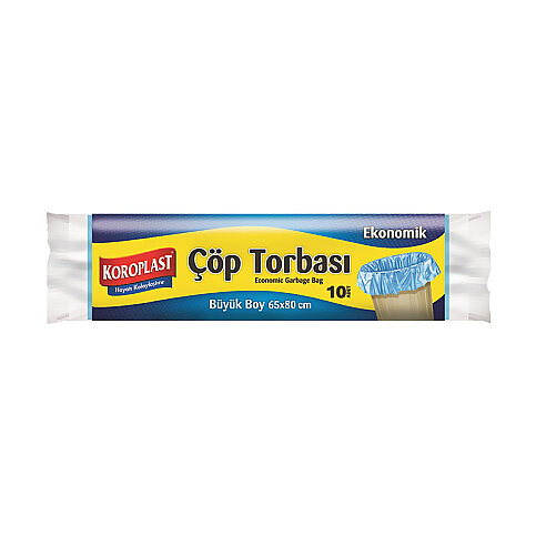 KOROPLAST EKO BÜYÜK BOY ÇÖP TORBASI 65x80cm MAVİ - 1