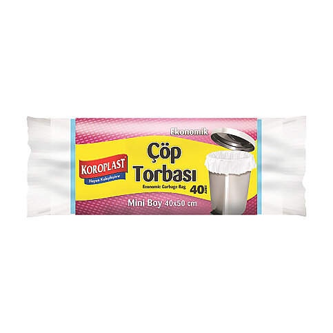 KOROPLAST EKO MİNİ BOY ÇÖP TORBASI 40x50cm BEYAZ - 1