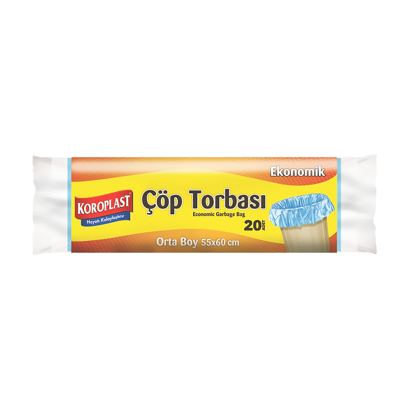 KOROPLAST EKO ORTA BOY ÇÖP TORBASI 55x60cm MAVİ