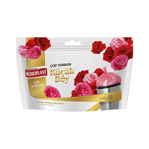 KOROPLAST PREMİUM GÜL KOKULU MİNİ BOY ÇÖP TORBASI 40x45cm - 1