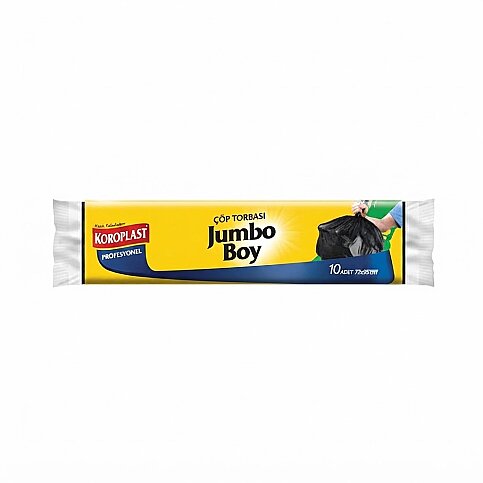 KOROPLAST PROFESYONEL JUMBO BOY ÇÖP TORBASI 80x110cm SİYAH - 1