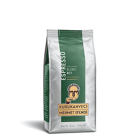 KURUKAHVECİ MEHMET EFENDİ CAFE ESPRESSO FİLTRE KAHVE 250gr - 1
