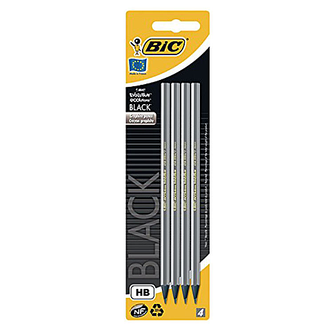 Bic Evolution Kurşun Kalem Siyah 4lü Blister (896016) - 2