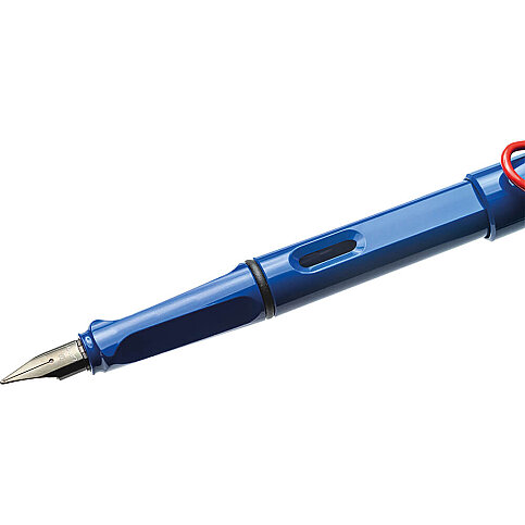 LAMY 14MK-M SAFARİ DOLMA KALEM M UÇ MAVİ (KIRMIZI KLİPS) - 2