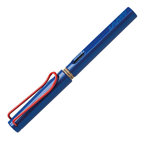 LAMY 14MK-M SAFARİ DOLMA KALEM M UÇ MAVİ (KIRMIZI KLİPS) - 3