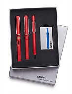 LAMY TB3 SAFARİ DOLMA KALEM+ROLLER KALEM+VERSATİL KALEM SETİ KIRMIZI (TB3-16DRV) - LAMY